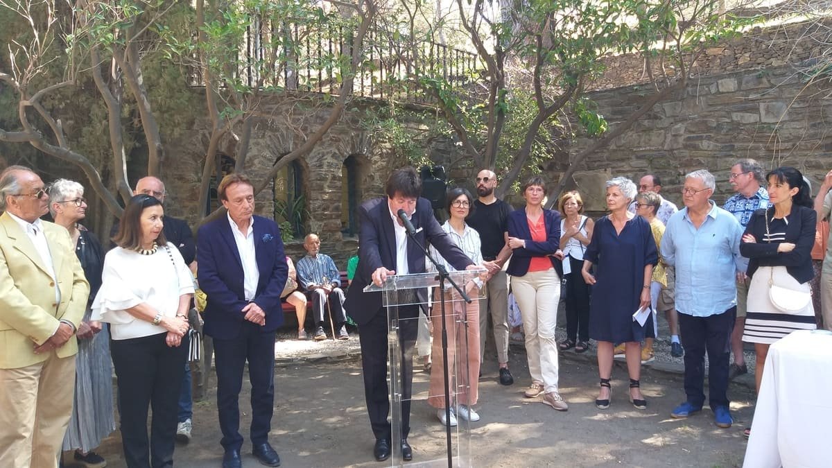 Inauguración Front de mer 1940, alcalde, adjunta, conservadora y autoridades. Musée d´Art Moderne Collioure